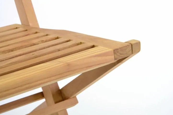 Scaun de grădină pliabil DIVERO Hantown - lemn de tec