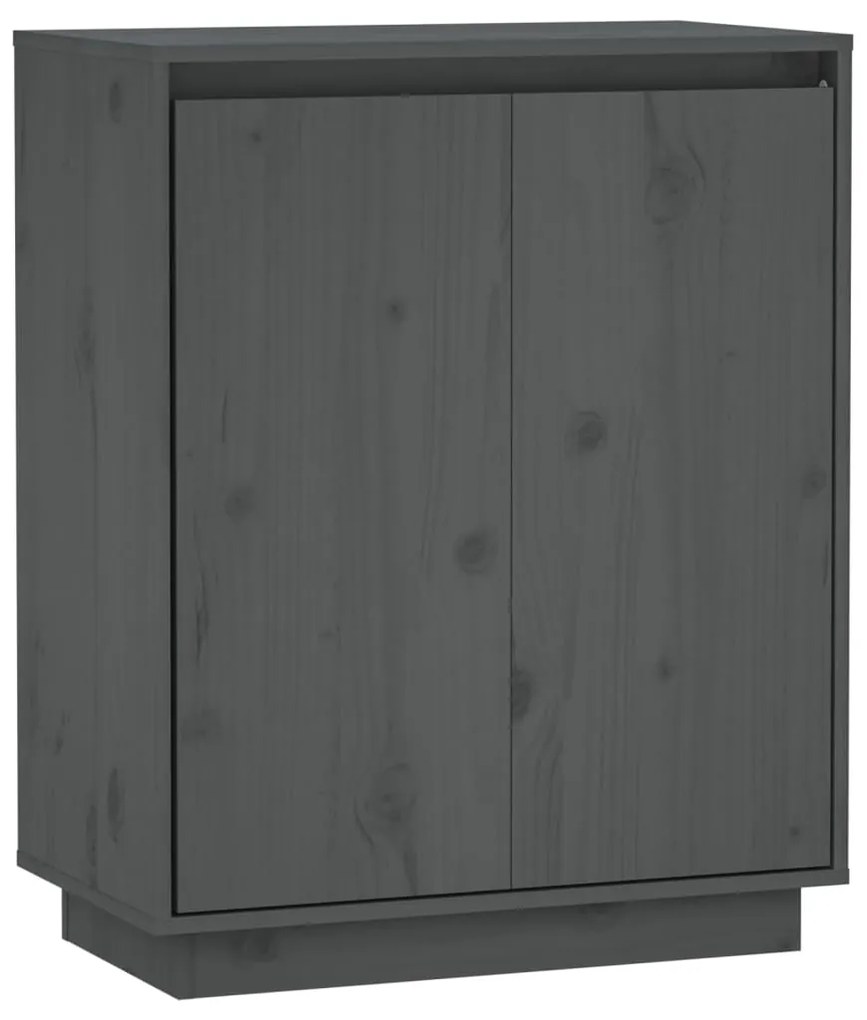 813347 vidaXL Servantă, gri, 60x34x75 cm, lemn masiv de pin