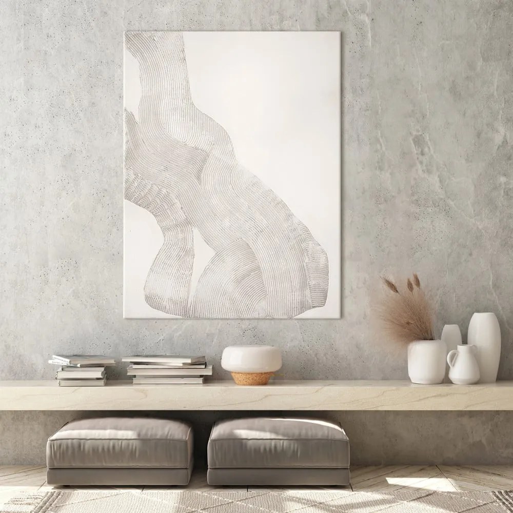 Tablou pictat manual 90x120 cm White Sculpture - Malerifabrikken