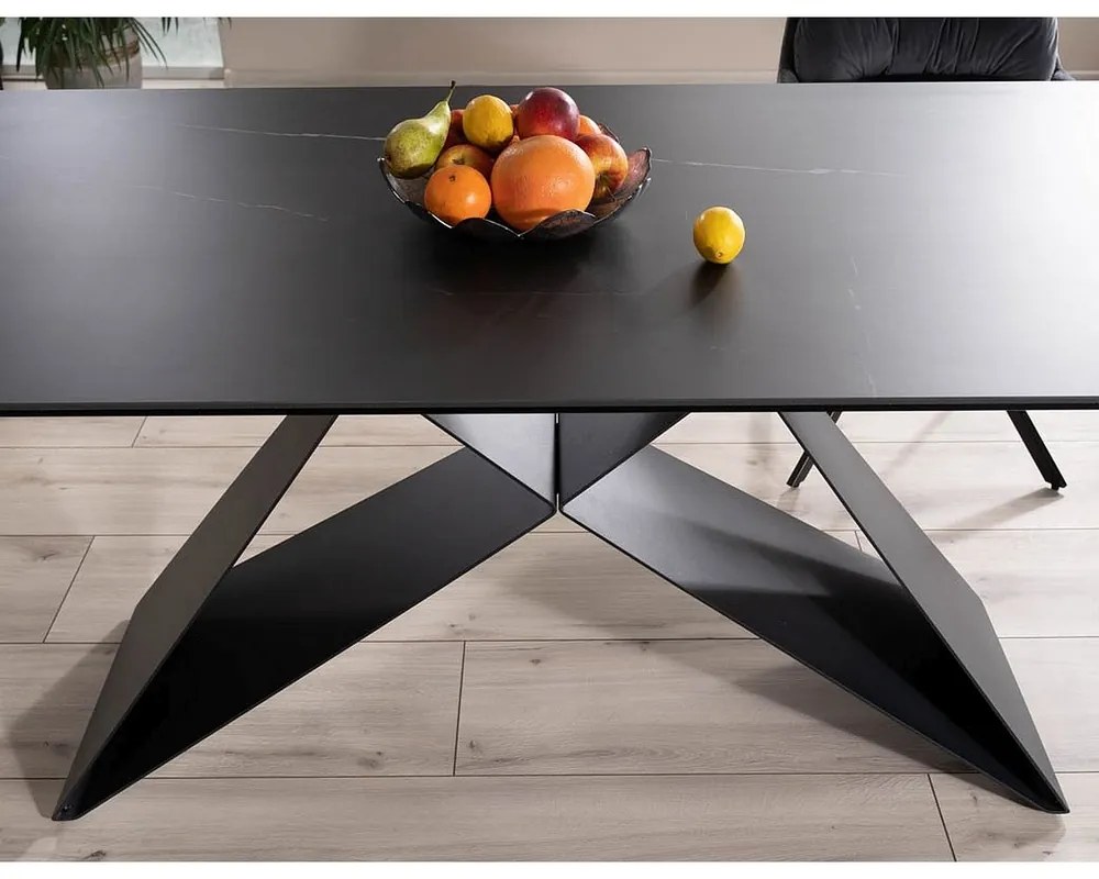 Masa de bucaterie Westin II 160 x 90 cm, neagra
