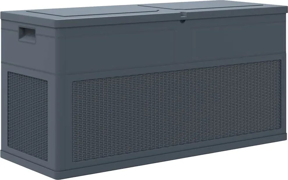 vidaXL Ladă de depozitare de grădină, antracit, 320 L