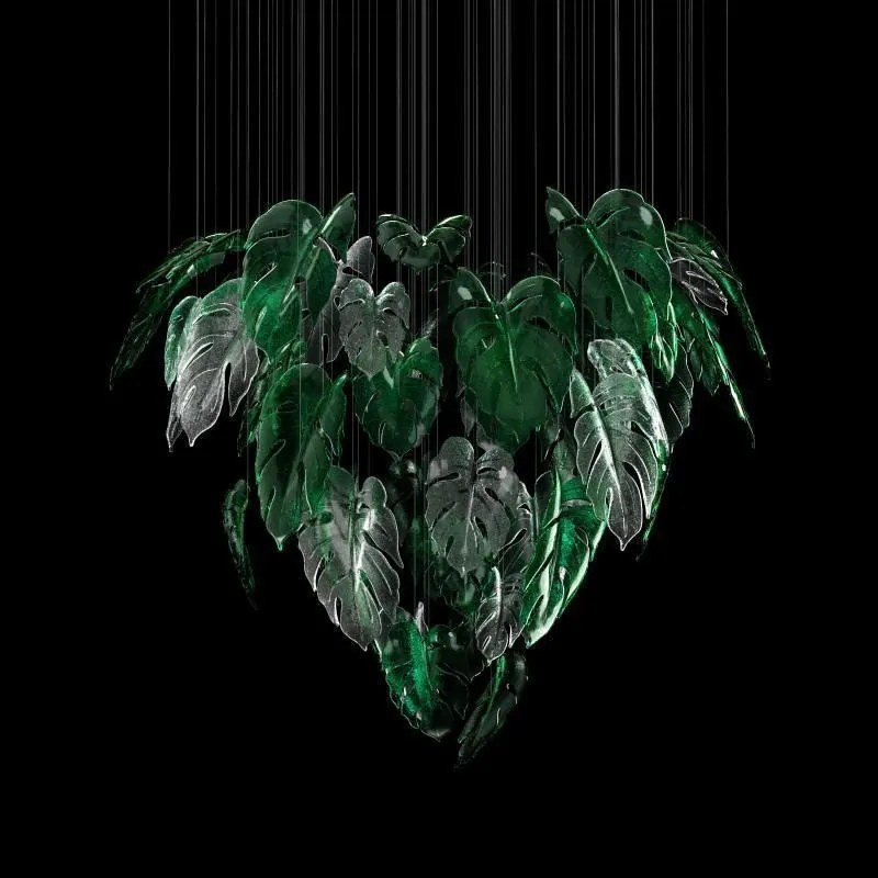 Element decorativ suspendat design frunze care cad din tavan MONSTERA DELICIOSA big