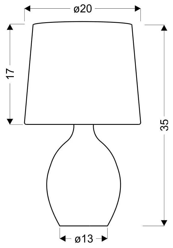 Veioză gri deschis cu abajur textil (înălțime 35 cm) Ambon – Candellux Lighting