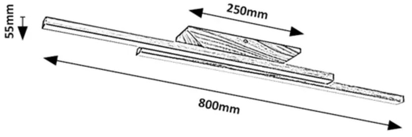 Lustra LED aplicata din metal si lemn Tamur