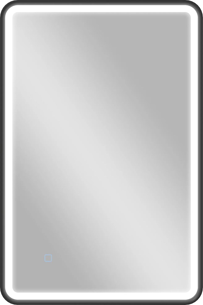 HOMCOM Oglindă de baie LED 90 x 60 cm, lumini, 3 culori, reglabilă, funcție memorie, orizontală și verticală, negru | Aosom Romania