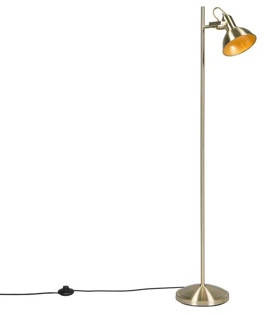 Lampă de podea industrială aur / alamă cu 1 lumină - Tommy