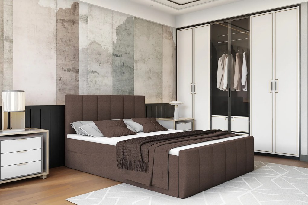 Pat boxspring, 180x200, maro, STAR
