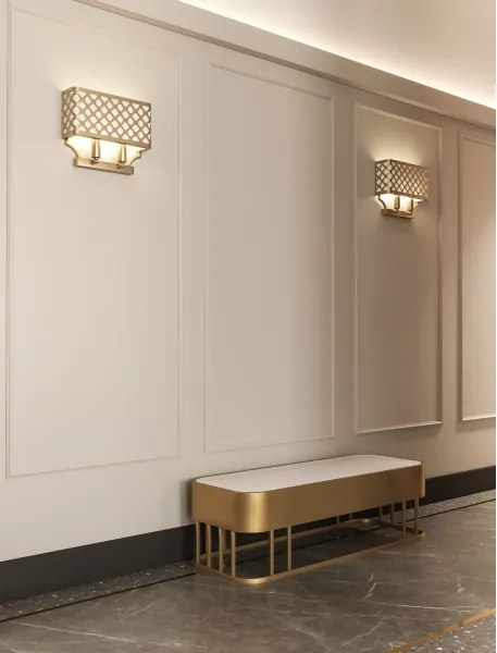 Open Design OR84603 - Aplica de perete VERNO 2xE14/12W/230V alamă