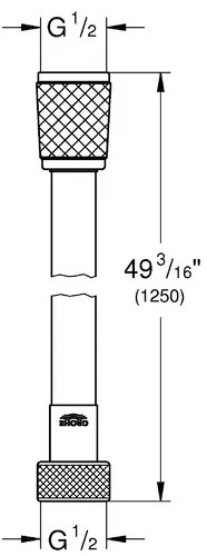 Furtun de dus Grohe Relexaflex 125 cm crom mat