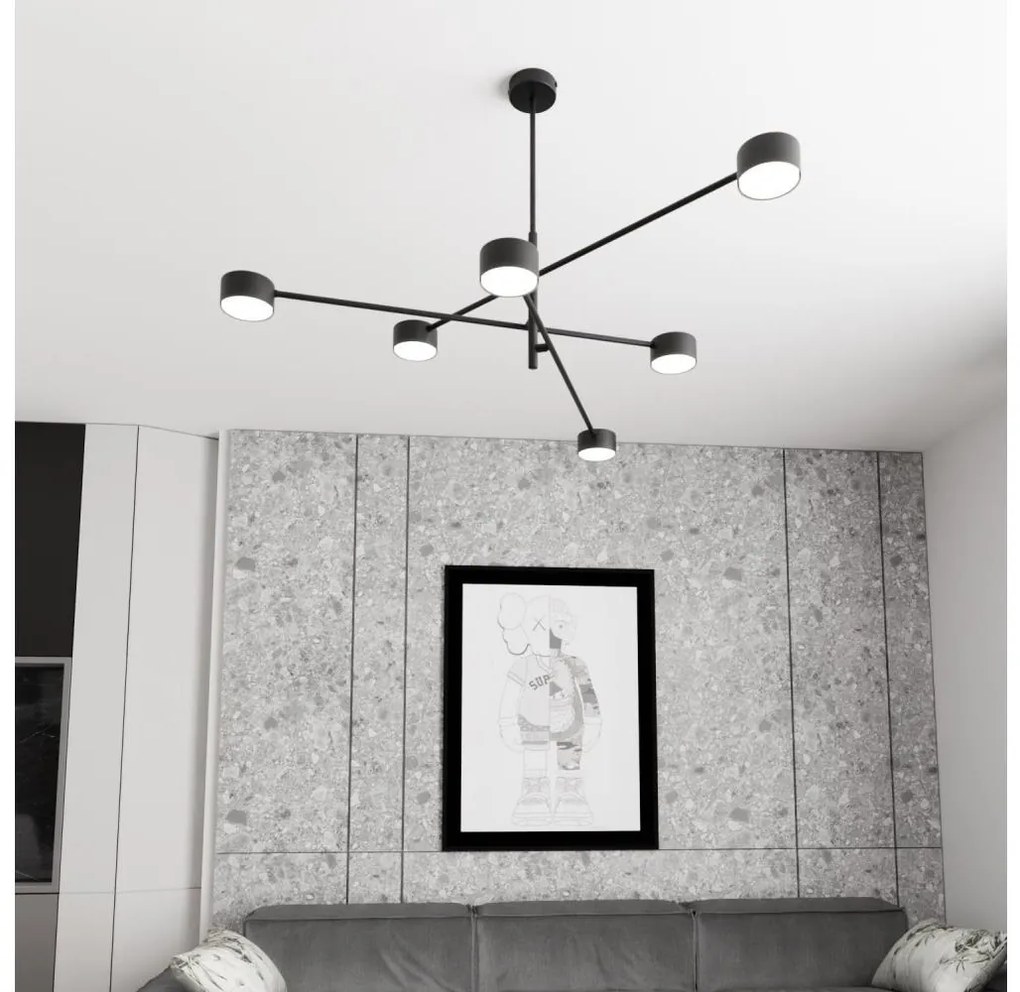 Lustră pe cablu NATSU 6xGX53/12W/230V negru