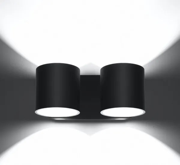 Sollux SL.0660 - Aplica de perete ORBIS 2xG9/40W/230V negru
