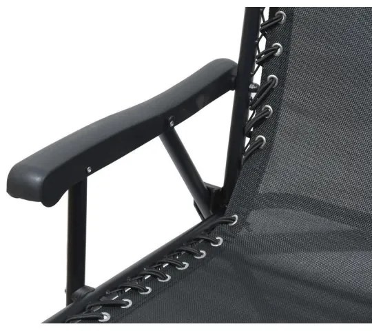 Scaun de grădină pliabil negru