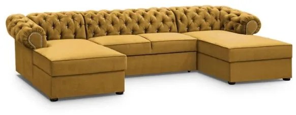 Coltar extensibil forma U galben mustar Versace