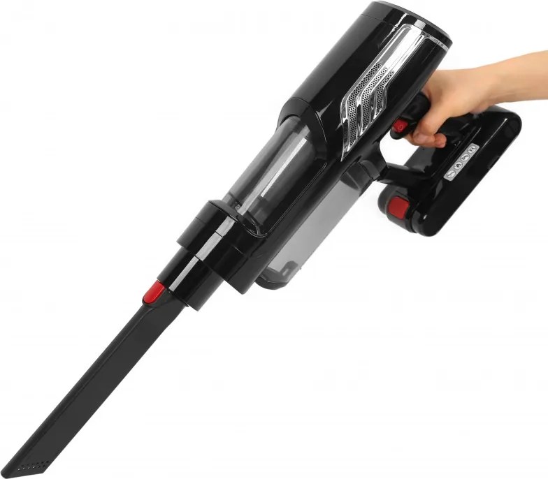 La mâna a doua: Aspirator fără fir Oliver Voltz OV51001Q, 250W, Li-ion 2500 mAh, 3 viteze, 0.6 l, 25 kPa, Ecran tactil, Negru