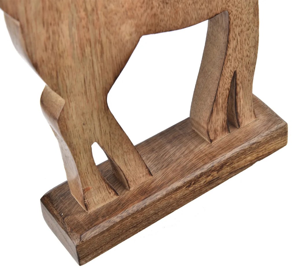 Decorațiune din lemn de mango 4Home Snowflake Deer, 33 cm