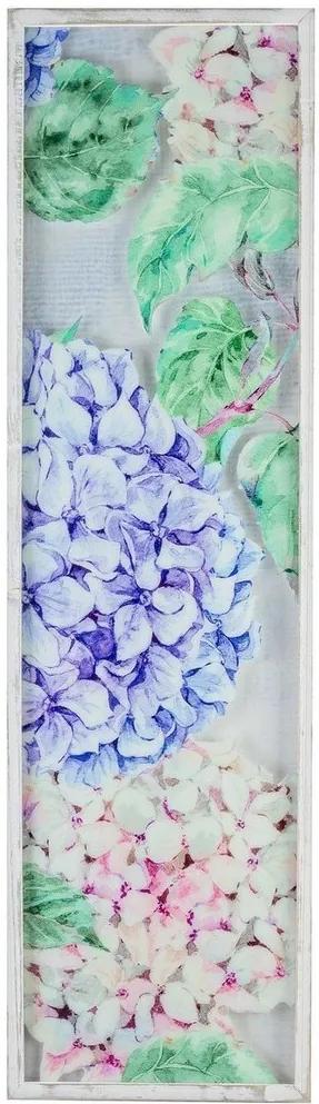 Tablou Hortensia, plastic  MDF, Multicolor, 64x2x120 cm