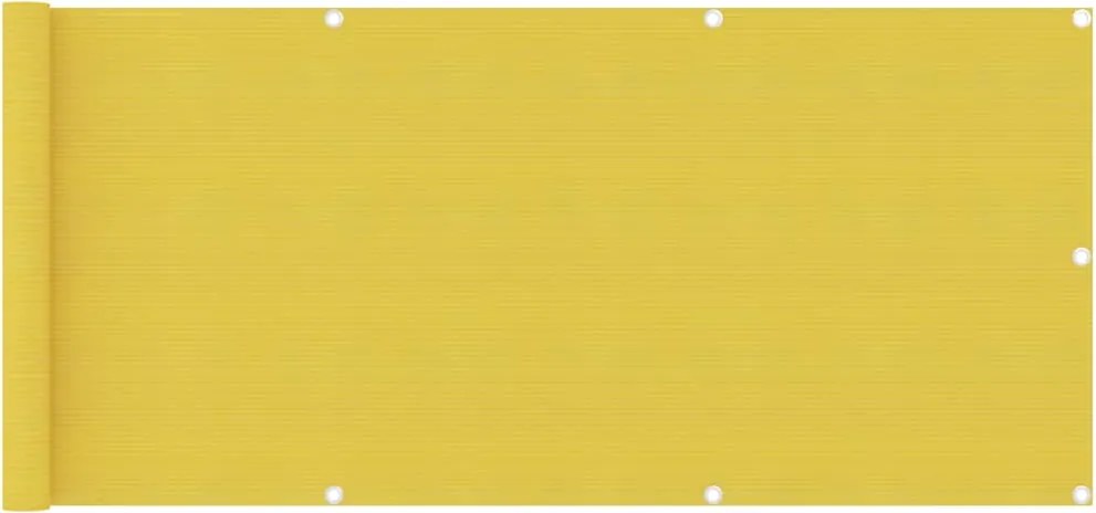 vidaXL Paravan de balcon, galben, 75 x 500 cm, HDPE