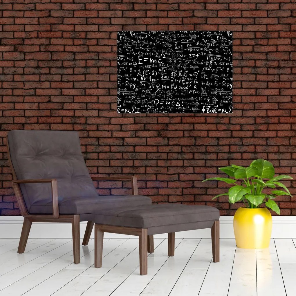 Tablou pe sticlă - Matematică (70x50 cm)