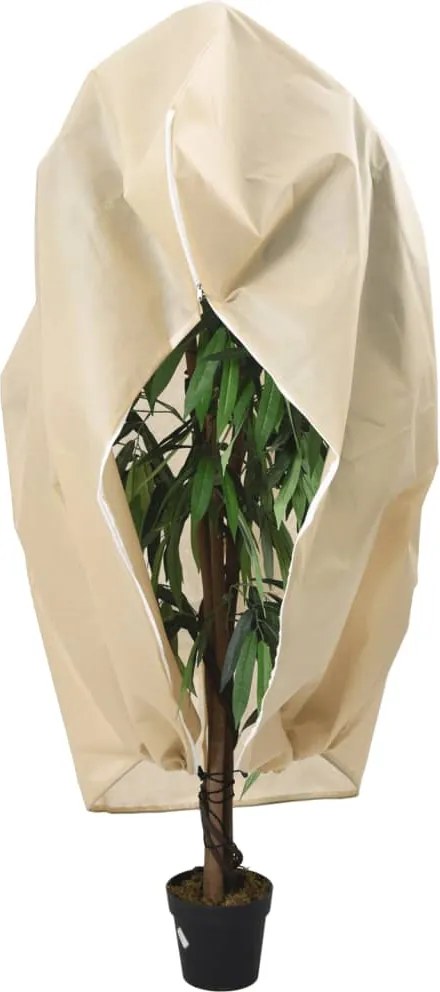 vidaXL Protecție de fleece plante, cu fermoar, 70 g/m², 3,14x2,5 m