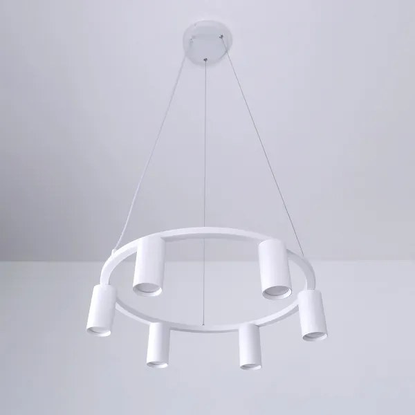 Brilagi - Lustru suspendat pe cablu SELE 6xGU10/30W/230V alb