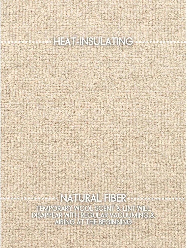 Covor bej țesut manual din lână 200x290 cm Puristic Knots – Elle Decoration