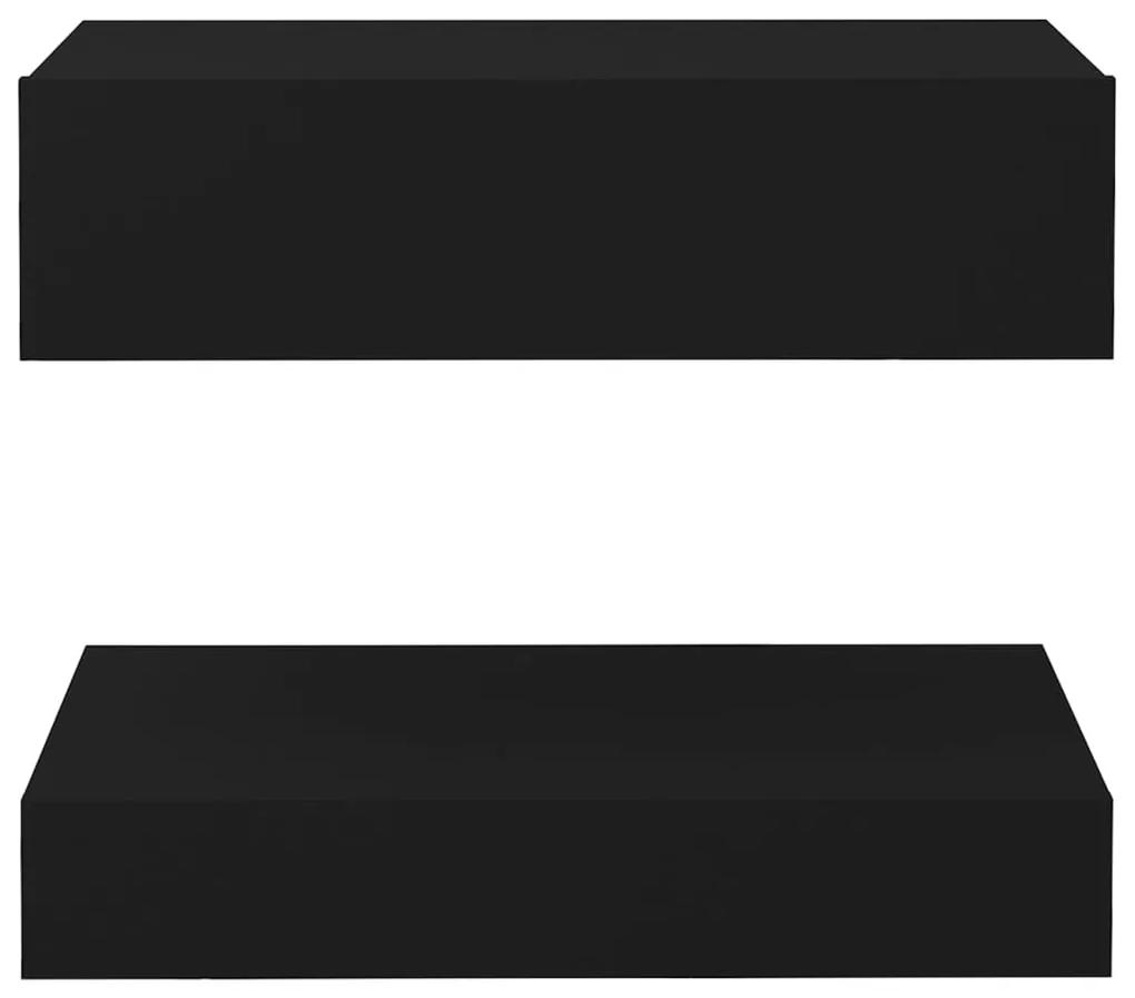 Noptiera, negru, 60x35 cm, PAL 1, Negru