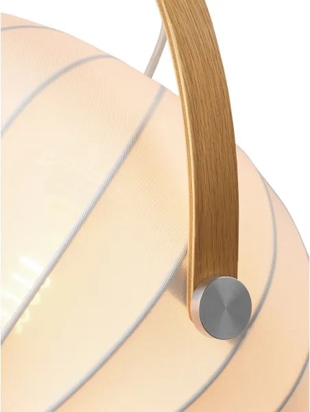 Halo Design 746347 - Lustru suspendat pe cablu DC, 1xE27/40W/230V, Ø 40 cm, alb/stejar