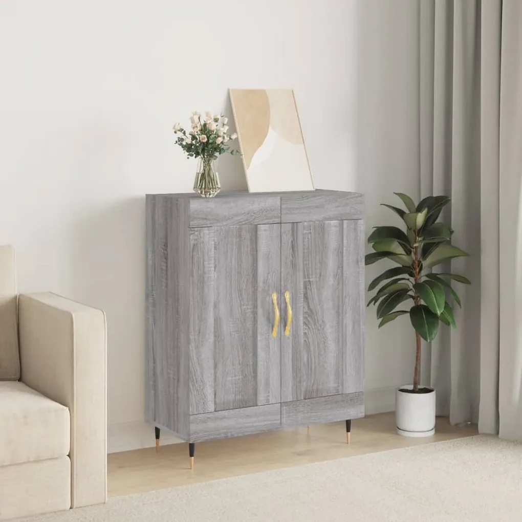 830178 vidaXL Servantă, gri sonoma, 69,5x34x90 cm, lemn compozit