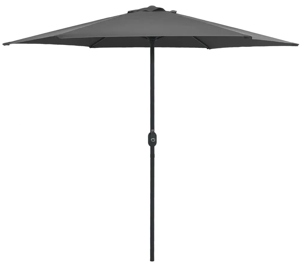 vidaXL Umbrelă de soare cu stâlp din aluminiu, antracit, 270x246 cm