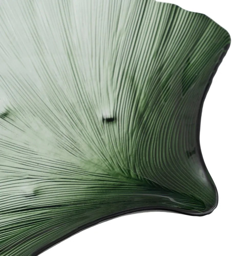 Tavă decorativă din sticlă 31x33 cm Gingko – Ixia