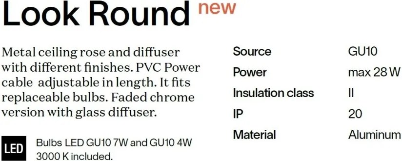 Pendul minimalist LOOK SP1 ROUND D40 H400 OTTONE