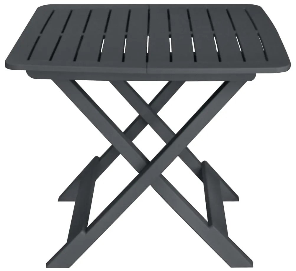 48753 vidaXL Set mobilier de bistro pliabil, 3 piese, antracit, plastic