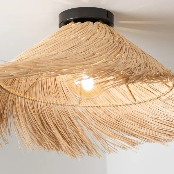 Brilagi - Lustră LED aplicată CERIA BOHO 1xE27/40W/230V, diam. 100 cm, ratan