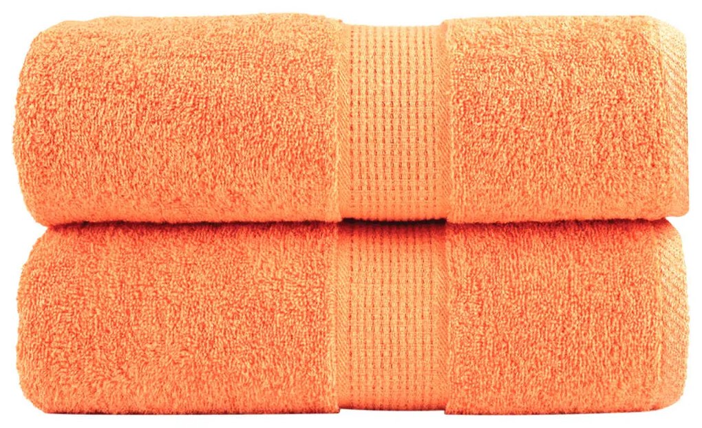 vidaXL Prosoape oaspeți premium SOLUND 2 buc portocaliu 30x50cm 600gsm