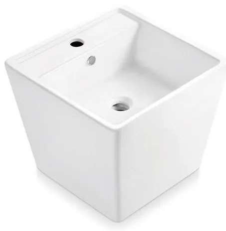 Bathco 4059 - Lavoar pentru blat GENOVA 42 x 42 cm porțelan/alb