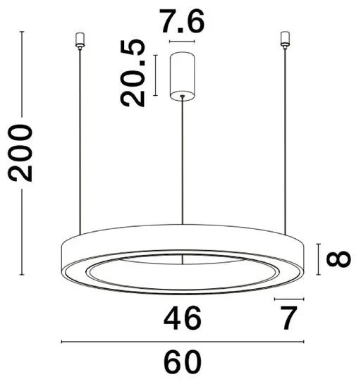 Pendul LED dimabil design modern MORBIDO negru