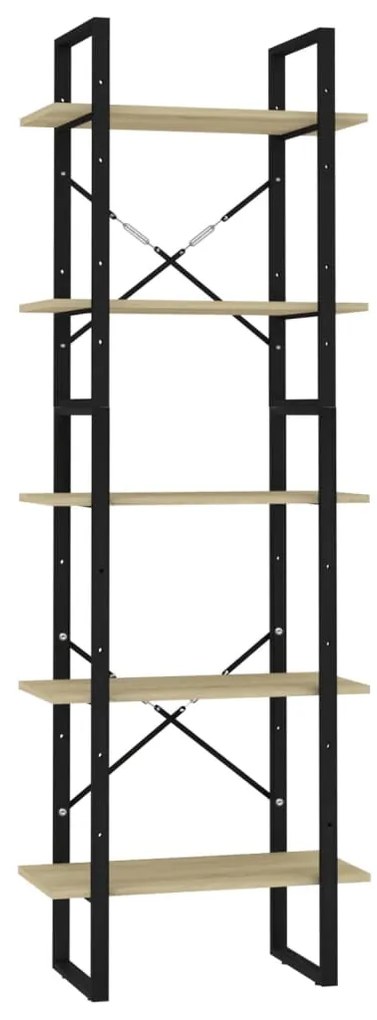 3081981 vidaXL Bibliotecă 5 rafturi stejar sonoma 60x30x175 cm, lemn prelucrat