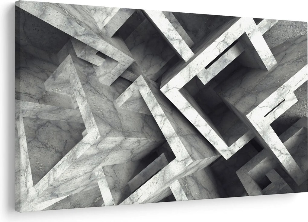Tablou cu cuburi abstracte (90x60 cm)