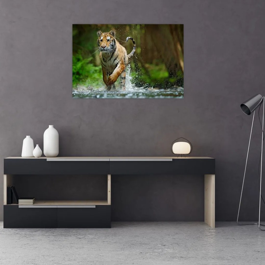 Tablou cu trigrul fugind (90x60 cm)