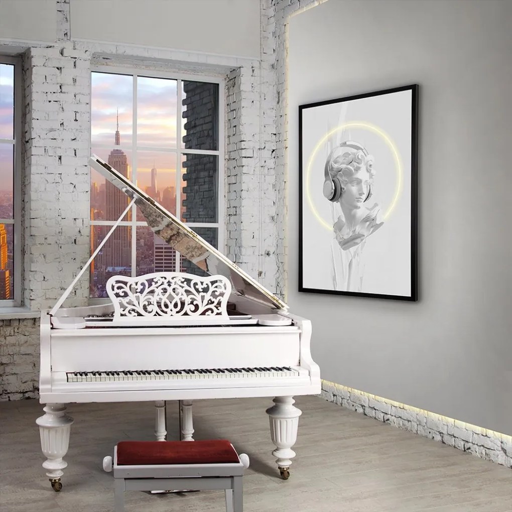 Tablou, Bust cu iluminat LED imprimat pe panza Busto 80x120cm