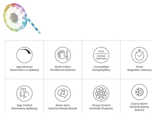 Bandă LED RGBW dimabilă pentru baie LED/7,5W/12V IP65 3m Wi-Fi Tuya