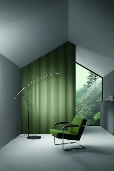 Ondaluce - Lampă de podea LED reglabilă FOLAGA LED/30W/230V, 190 cm, neagră