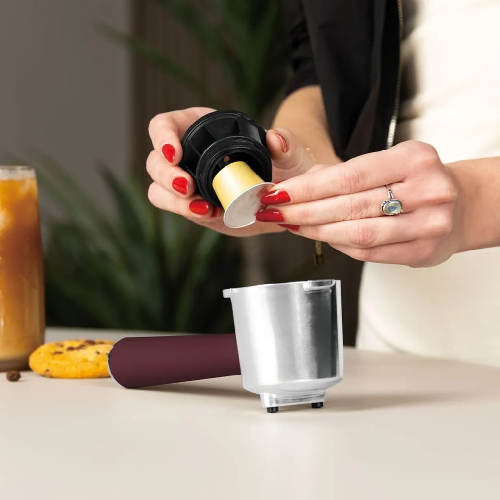 Espressor digital 3 in 1 Leonardo Berlinger Haus BH 9848, visiniu mat