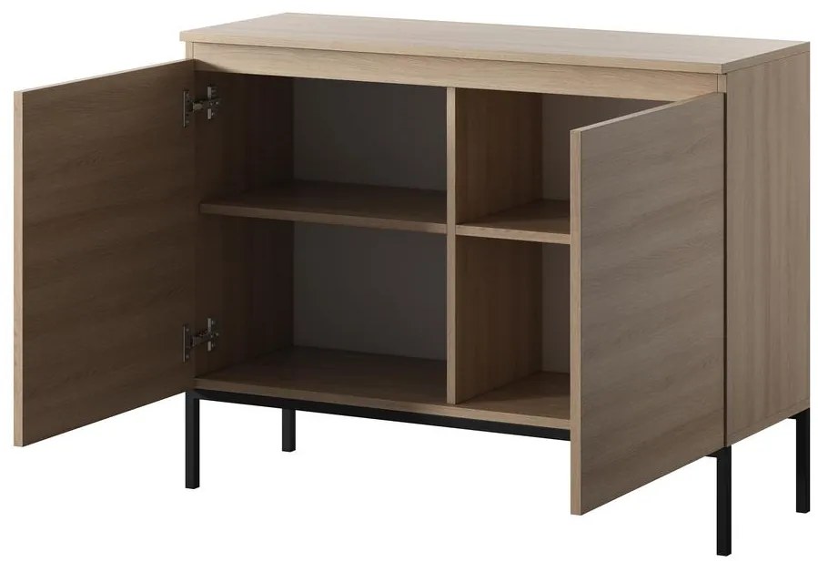 Dulap Bennasi B2  (stejar linberg + negru). 1099043