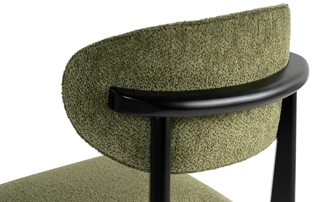 Set de scaune de sufragerie Lionte Green andBlack, 2 bucăți