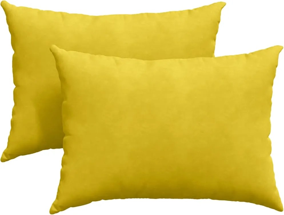 vidaXL Perne pentru canapea 2 pcs Galben 70 x 50 cm