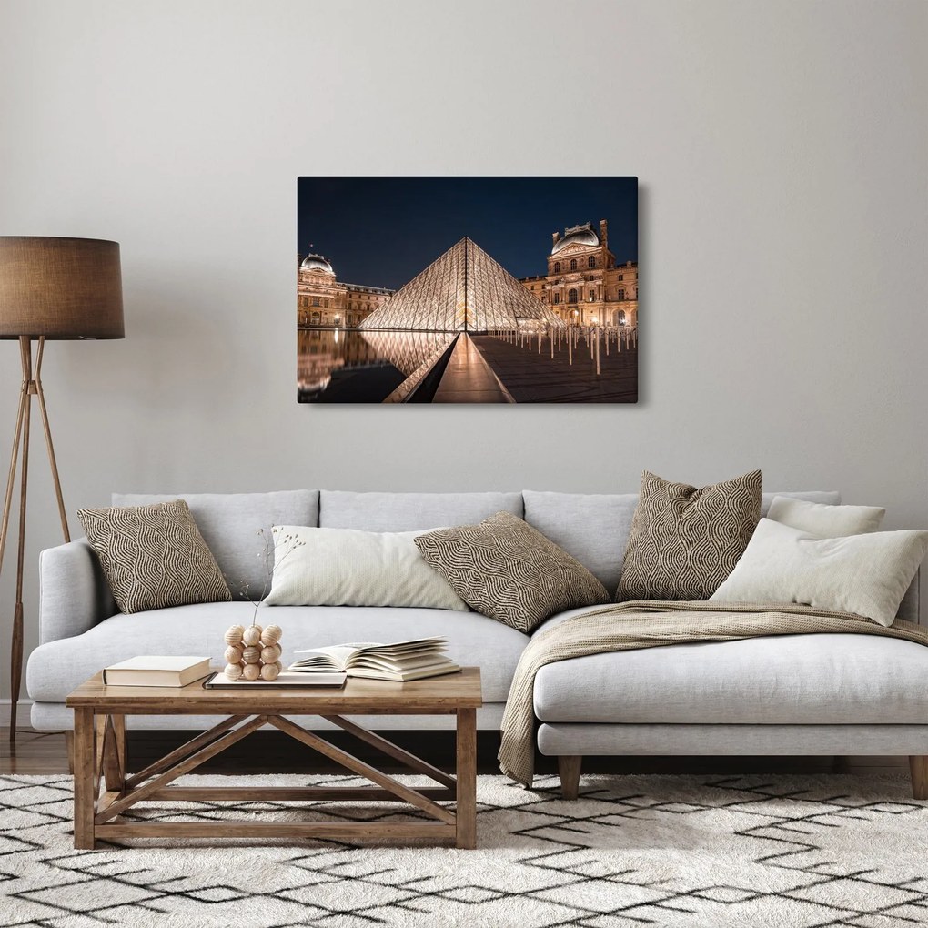 Tablou - Louvre noaptea (90x60 cm)