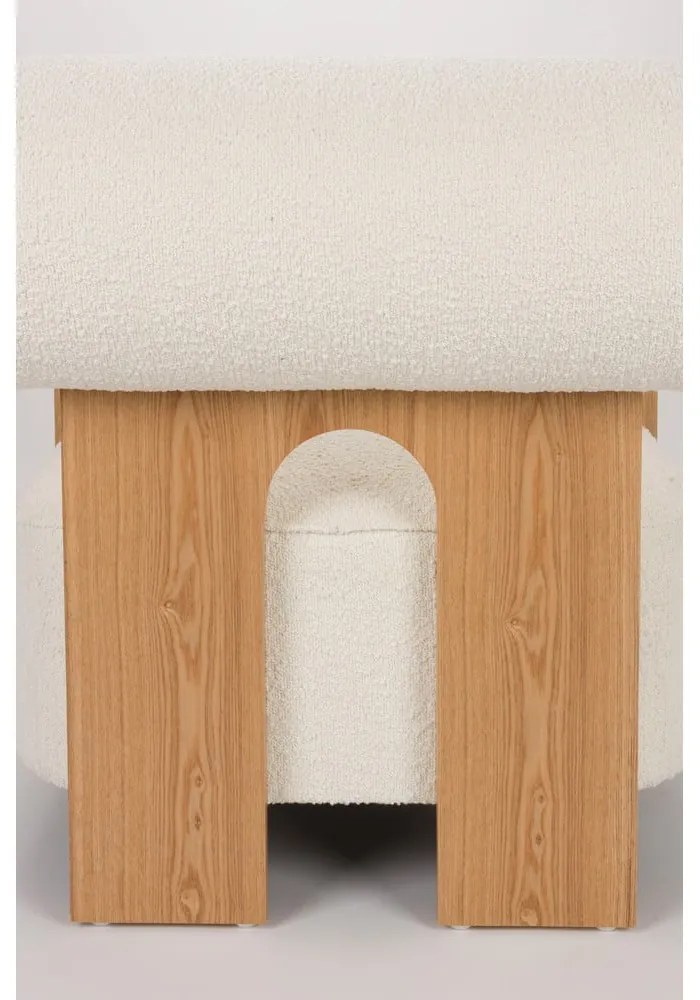 Fotoliu bej cu tapițerie din țesătură bouclé Oolong – Zuiver