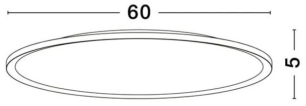 Plafoniera LED design slim ALMIRA negru D-60cm
