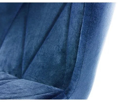 SET 4x scaun de sufragerie TRIGO 74x48 cm albastru închis/fag